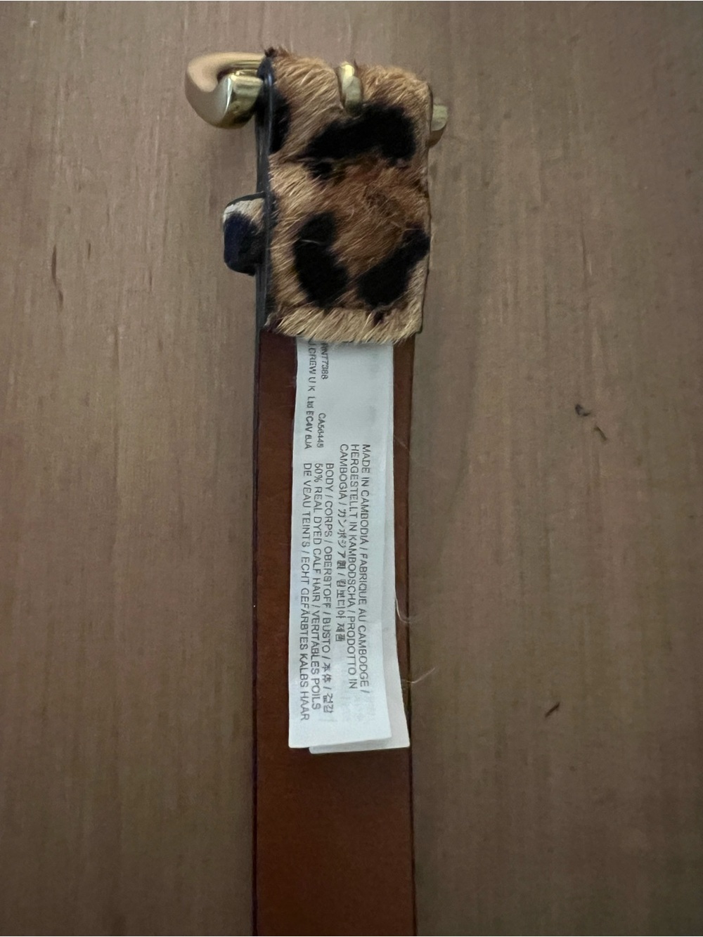 J. Crew Leopard Print Belt with Gold Buckle small - Picture 3 of 7